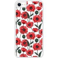 Apple iPhone 8 Fleurs de pavot Verstevigd hoesje met sublimatie bedrukking