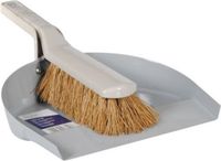 Linea Metalen Stofblik met Cocos Veger Wit