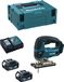 Makita Pendelzaag DJV180RTJ (2 x 5,0 Ah accu's + oplader DC18RC + MAKPAC 2 opbergkoffer)