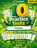 10 Libri GmbH 10 Kansas KAP Grade 6 Math Practice Tests