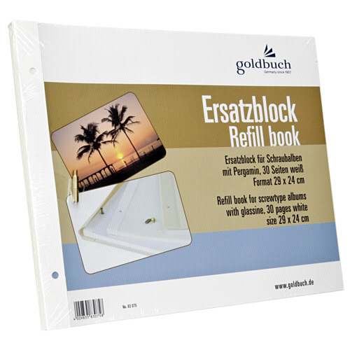 Goldbuch Refill Book 29x24 30 Pages white + Screws 83075