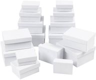 Creativ Company knutseldozen wit karton - set van 4 rechthoekige dozen.