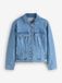 Next - Dames - Fuller Bust Fitted Denim Jacket - Petite - Blauw