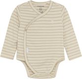 Noppies Navi Overslagromper - Stripe - Maat 62 - Offwhite
