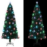 vidaXL - Voorverlichte Kerstboom met Standaard en LED - 240 cm - Glasvezel