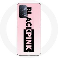 Maniacase Oppo A93 5G hoesje Blackpink logo roze en zwart