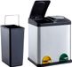 Shenzhen Haorui Industrial Technology Co., Ltd. Poubelle à pédale 30L - Acier inoxydable/Métal - 2 compartiments - Argent