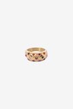 Sissy-Boy Gold plated ring met steentjes