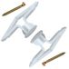Bulk Hardware BH01139 9-13 mm poly-knevel-holle wandbevestiging voor gipskartonwand (pak à 20), wit, stuks