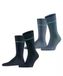 Esprit Accent Rib 2-Pack eenkleurig katoen Multipack Sokken heren blauw - maat 39-42