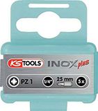 KS Tools 910.2219 1/4" RVS Bit PZ1, 25mm, 5 per pak