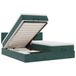 vidaXL Lit plateforme avec matelas, vert foncé, 200x200 cm, velours