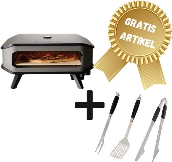 Cozze 17 inch Gas Pizza Oven - Ø 42 cm - Black/Stainless Steel