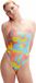 Speedo Womens Allover Digital Vback Disco Peach, Curious Coral, Bitter Lime, Curious Blue, Arctic Glass