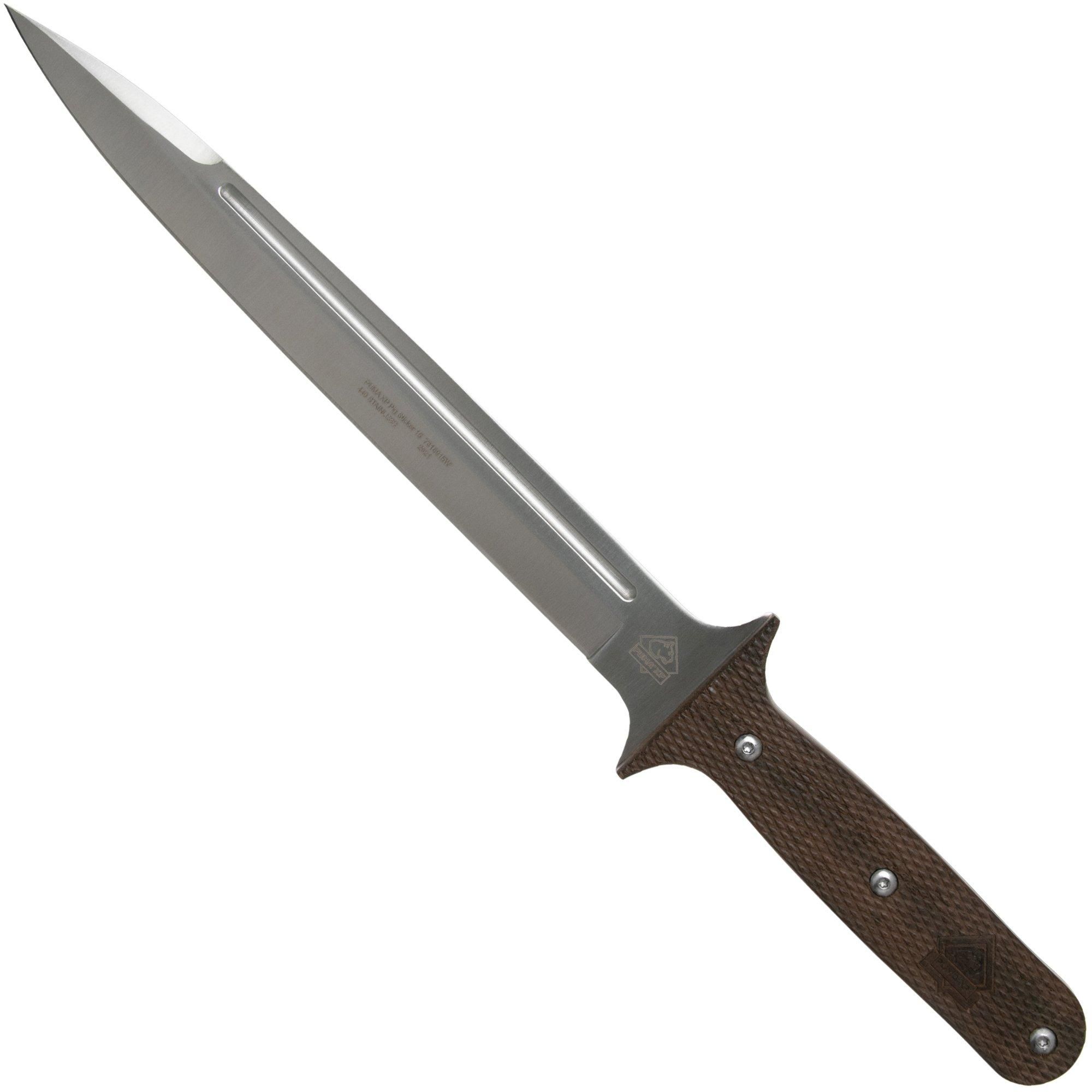 PUMA XP Pig Sticker 15 - Fixed Blade Knife - Pakka Wood