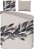 Parure de lit plumes - Jumeaux 240x200/220 cm - Gris - 100% Coton renforcé
