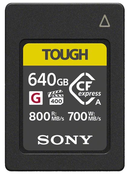 Sony CFexpress Type A - 640GB - 800MB/s Leessnelheid - 700MB/s Schrijfsnelheid - CEAG640T
