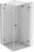 Mexen Lunar-F cabine de douche pliable droite 90 x 90, transparent, gun metal