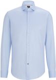 Hugo Boss BOSS Joe regular fit overhemd - blauw gestreept - katoen/elastaan - maat 46
