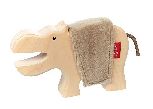 Sigikid Cudly Wudly Nijlpaard - Houten Babyspeelgoed - 3+ jaar