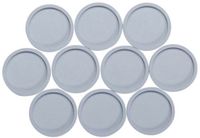 MAUL Magneet rond 10 stuks 2 kg kunststof Ferriet bruchsicher lackiert Ø 3.4 x 1.4 cm grijs