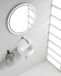 Wiesbaden Lara lavabo demi-rond - 30x25x12cm - Sans trou de robinetterie - Blanc
