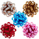 Hallmark Kraftpapier geschenkstrikken (5 strikken: goud, wit, blauw, rood, roze) voor verjaardagen, Kerstmis, afstuderen, babyborrels, cadeautjes