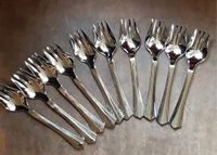 CaterWare Basics serveer vorken - Kunststof - Zilver - 10 stuks