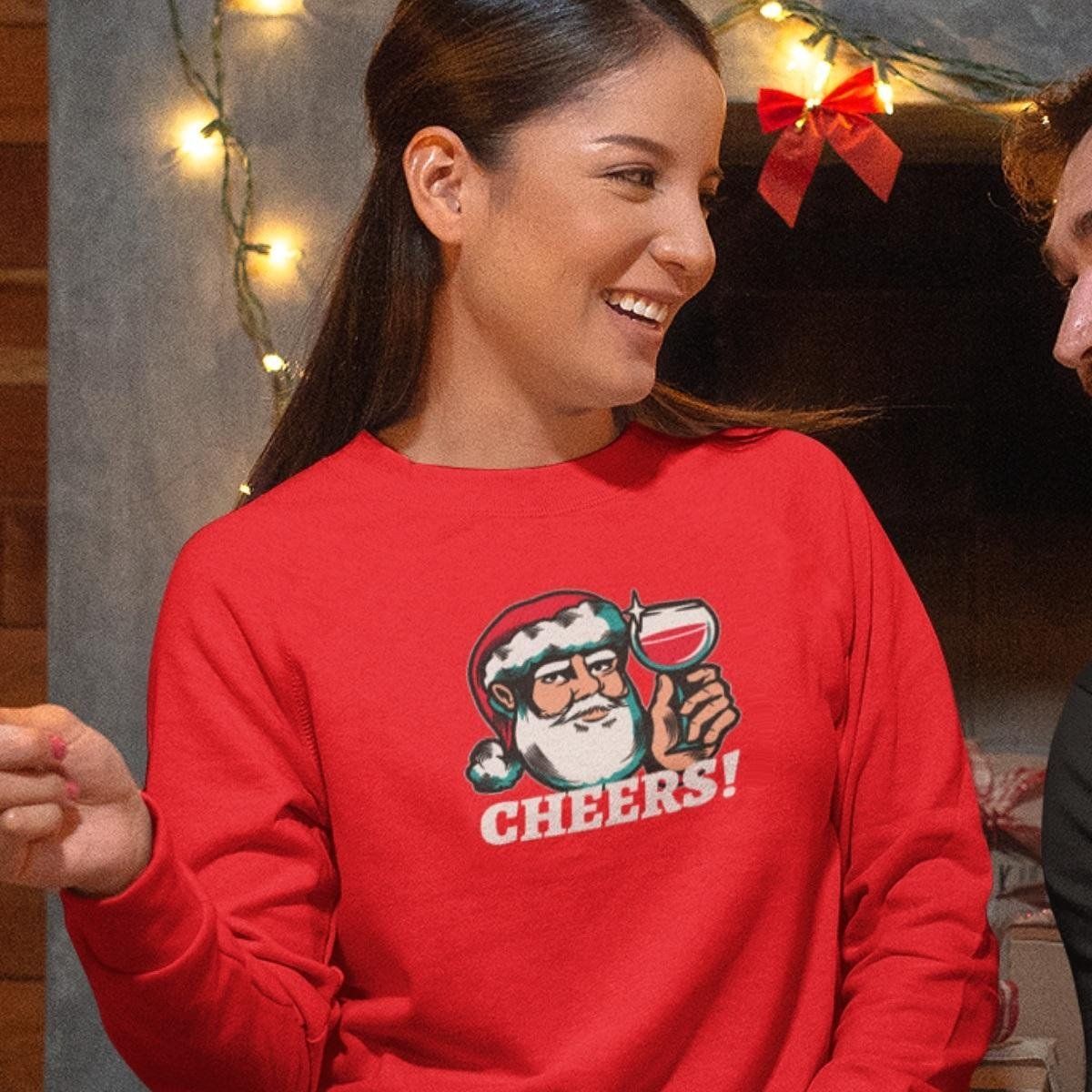 B&C Collection Foute Kersttrui Rood Cheers 4XL