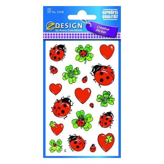 Avery 53558 Sticker Papier Meerkleurig Permanent 57 stuks
