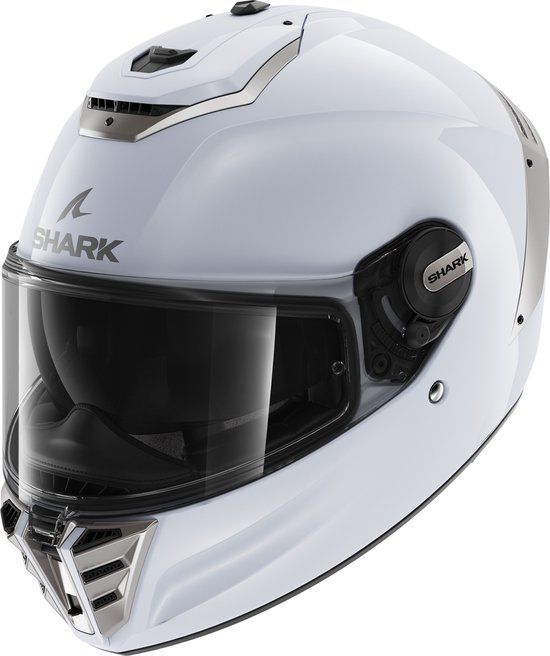 Shark SPARTAN RS BLANK Motorhelm Integraalhelm Wit Zilver Glans - Maat XXL
