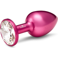 Rosebuds™ Verzwaarde Metalen Buttplug Alu Roze Kristal M