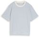 Tom Tailor Denim T-shirt met boxy pasvorm - Maat XL - light blue white stripe
