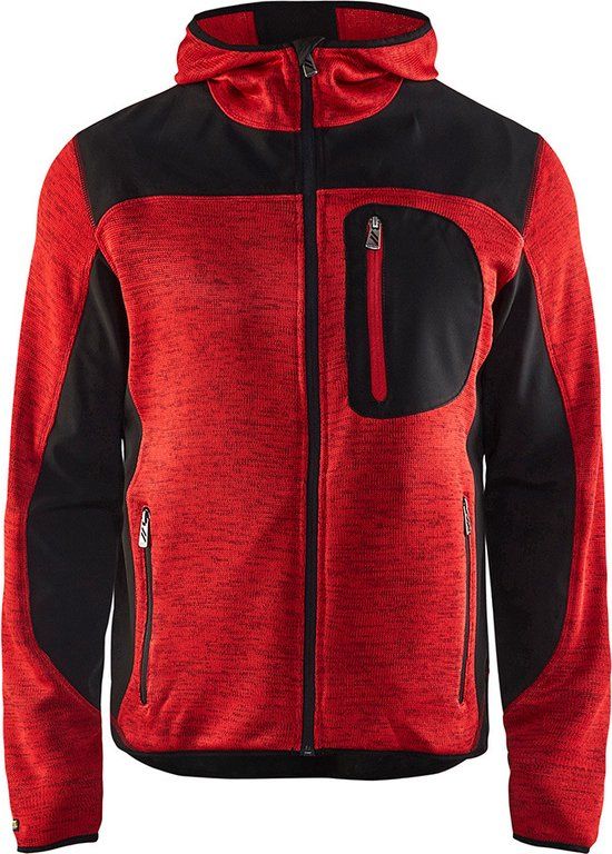 Blåkläder Blaklader Gebreide vest Softshell rood - maat XL