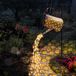 Arrosage solaire avec éclairage LED, en métal, pour jardin et terrasse