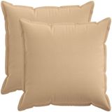 vidaXL - Taie d'oreiller - 2 pièces - Crème - 60 x 60 cm