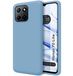 Beschermhoesje Huawei Honor 70 Lite 5G blauw beschermhoesje van vloeibare siliconen