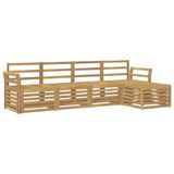 vidaXL - Buiten - bank - set - 5 - st - Wit - Massief - Acacia - Hout