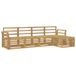 vidaXL - Buiten - bank - set - 5 - st - Wit - Massief - Acacia - Hout