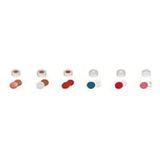 NeoLab 7-0751 snapringdoppen, ND11, PE, gat natuurlijk rubber, wit/rood/oranje/TEF (100 stuks)