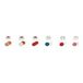 NeoLab 7-0751 snapringdoppen, ND11, PE, gat natuurlijk rubber, wit/rood/oranje/TEF (100 stuks)