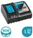 Makita [B2B] Set van 12 DC18RC opladers