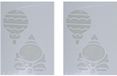 Merkloos / Sans marque Koopman International Kerst raamsjabloon kerstbal - 2x - wit - 35 cm