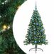 vidaXL Kunststof Voorverlichte Kerstboom met 150 LED Groen 150 cm PVC