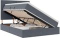 vidaXL - Lit de rangement avec matelas - Gris foncé - 140 x 200 cm - Velours