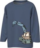 NAME IT Jongens Lange Mouwen T-shirt Maat 110 Vintage Indigo