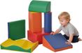 HOMCOM Zachte speelset voor enfants - 40x40x20cm - Rouge, orange, jaune, bleu et vert