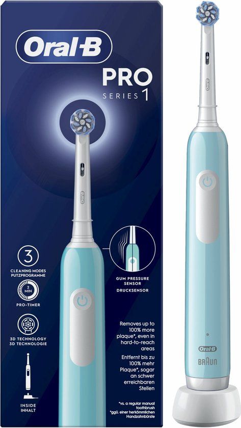 Oral-B Pro 1 Sensitive Clean Roterende-oscillerende tandenborstel Blauw