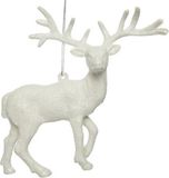 Kaemingk Christmas Reindeer Plastic Glitter White/Glitters L4.00-W14.00-H14.00cm