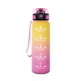 HoneyHolly Drinkfles, sport, lekvrij, 1 liter, waterfles, tijdmarkering en filter, geschikt voor koolzuurhoudende dranken, drinkfles voor fiets, outdoor, yoga, gym, fitness